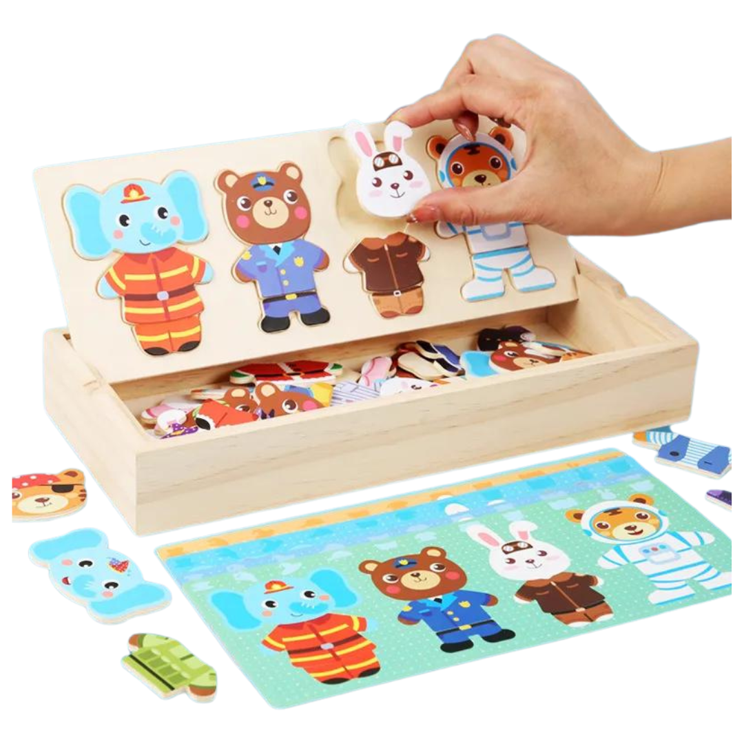Little Animal Dress Up Matching Puzzle