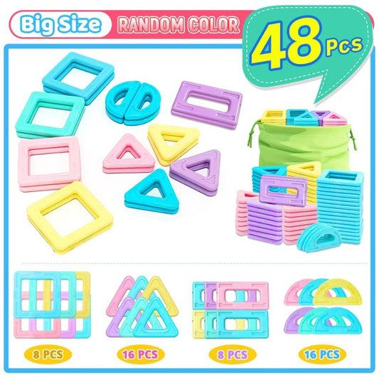 Candy Color Magnetic Building Blocks Set with 48 pieces